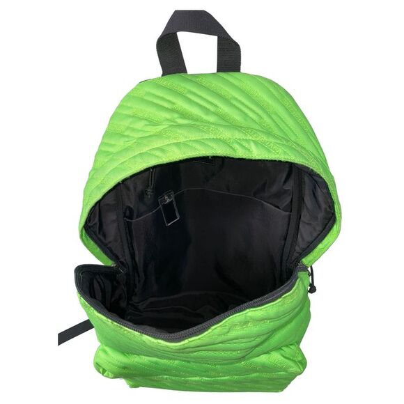 Balenciaga Explorer Logo Quilted Backpack in Neon Green Nylon - Picture 5 of 8